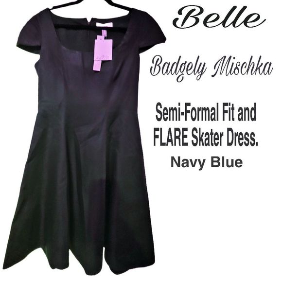 NWT BELL BADGELY SEMI FORMAL FIT AND FLARE SKATER DRESS MSRP $180 - Picture 1 of 9
